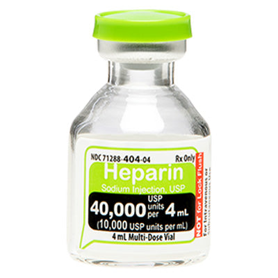 Heparin Sodium Injection 40000 Units Per 4 mL Multiple Dose Vials, 4 mL x 25/Pack (RX)