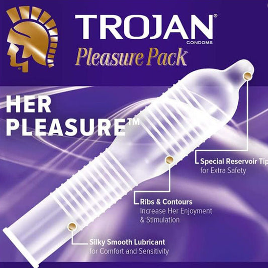 Trojan Her Pleasure Sensations Lubricated Condoms 3-Pack