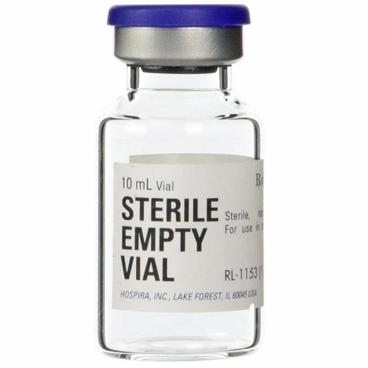 Sterile Empty Vials 10 mL Glass with Flip-Top Caps 10/Box