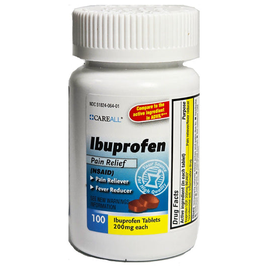 Ibuprofen Tablets 200mg Pain Reliever/Fever Reducer 100 Count