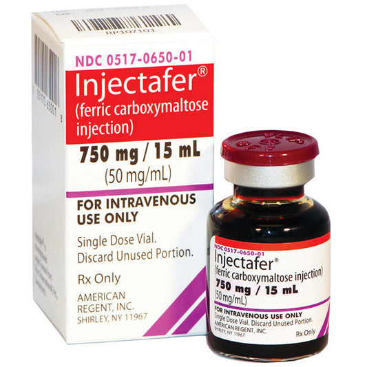 Injectafer Injection (Ferric Carboxymaltose) 750 mg/15mL Vial