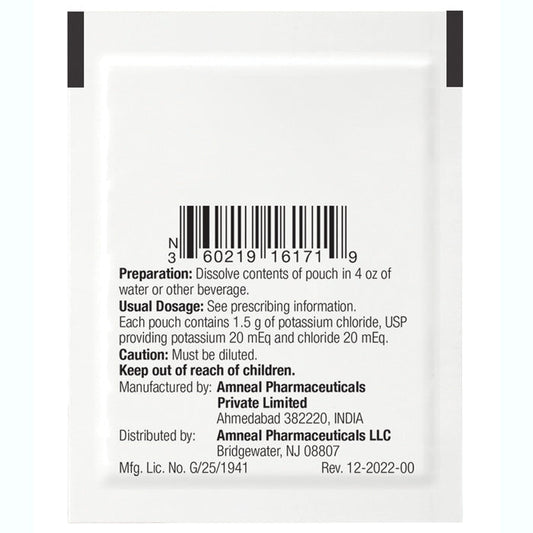Potassium Chloride for Oral Solution Powder 20 mEq Single-Dose Packets 30/Box