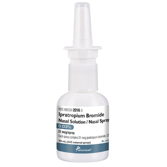 Ipratropium Bromide Nasal Spray 0.03% Nasal Solution 30 mL (345 Metered Sprays)