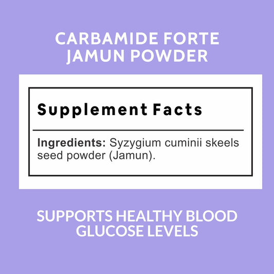 Carbamide Forte Jamun Seeds Powder for Healthy Blood Sugar Levels, Blood Purification & Detoxification | 100% Natural with No Added Preservatives - 250g