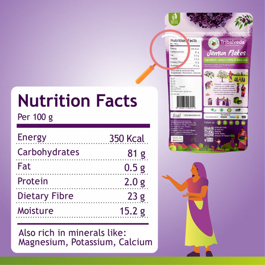 TribalVeda Jamun Flakes - 160 gms
