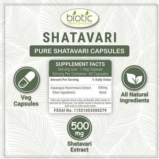 Biotic Shatavari Capsules For Women & Men