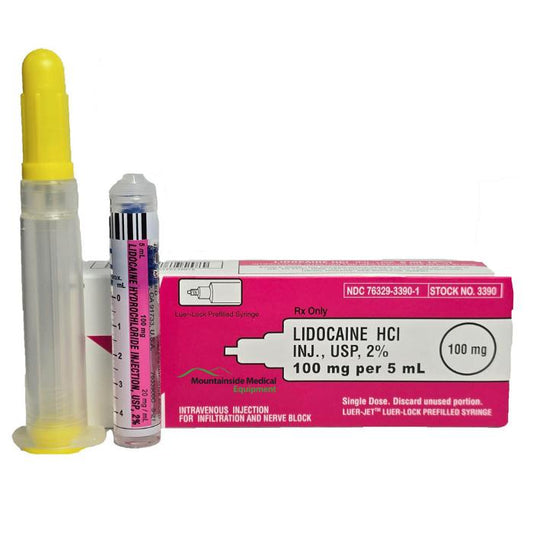 Lidocaine 2% Prefilled Syringe Luer-Jet 100 mg/5 mL Luer-Lock (Rx)