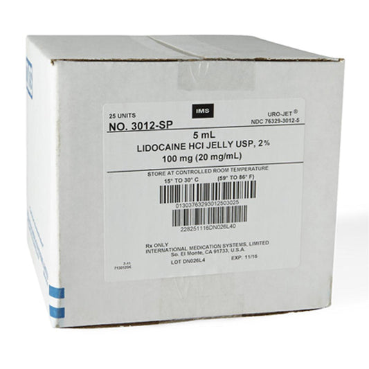 Lidocaine Jelly 2% Prefilled Syringes 100mg Uro-Jet, 25/Box (Rx)