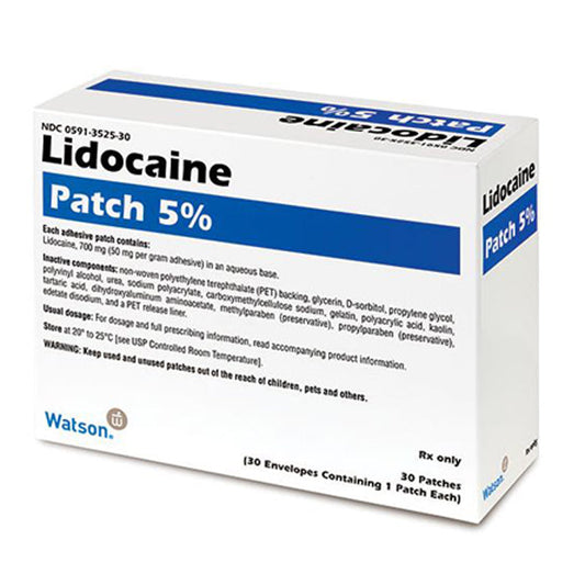 Lidocaine Patches 5% Adhesive by Teva 30 Count (Rx)