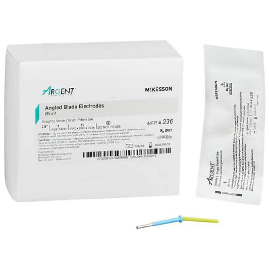 Dermal Tip Electrodes, Stainless Steel Angled Blade Tips, Sterile