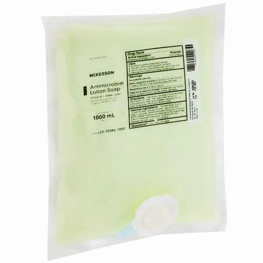 Antimicrobial Lotion Soap with Aloe 1000 mL Dispenser Refill Bag with Herbal Scent 10/Case