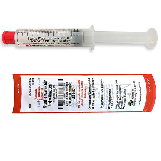 Sterile Water for Injection Prefilled Syringes 10 mL Single-Dose, 10/Box Medefil (Rx)