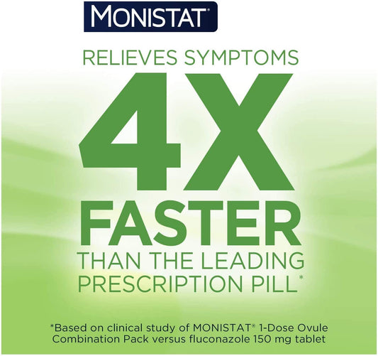 Monistat 3 Vaginal Antifungal Miconazole Nitrate Prefilled Cream 3-Day Treatment
