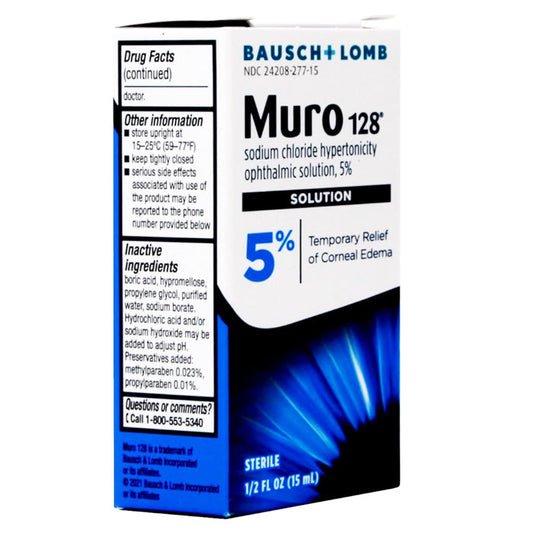 Muro 128 Eye Drops Sodium Chloride Hypertonicity Ophthalmic Solution Drops 5%