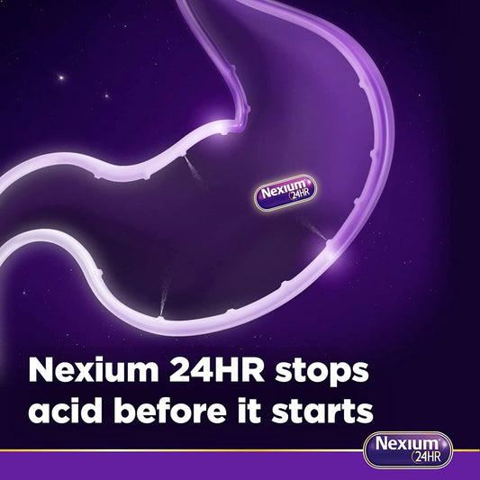 Nexium 24 Hour Heartburn Acid Reducer 20 mg Delayed Release Heartburn Capsules 42 Count
