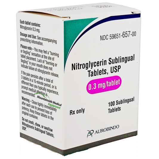 Nitroglycerin Sublingual Tablets 0.3 mg by Aurobindo (RX)