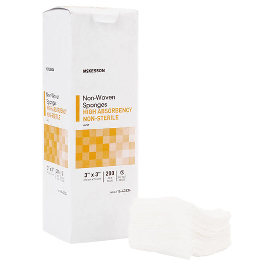 Nonwoven Gauze Sponges 4-Ply Non-Sterile 200/Pack