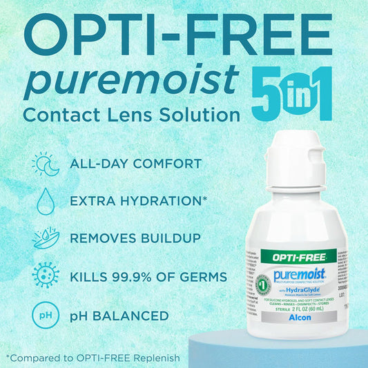 Opti-Free Puremoist Contact Lens Cleaning and Disinfecting Solution