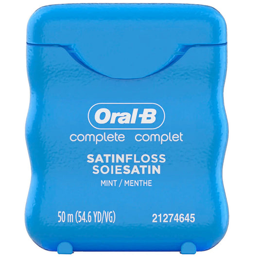 Oral-B Complete Satin Dental Floss with Mint Flavor 54 Yards
