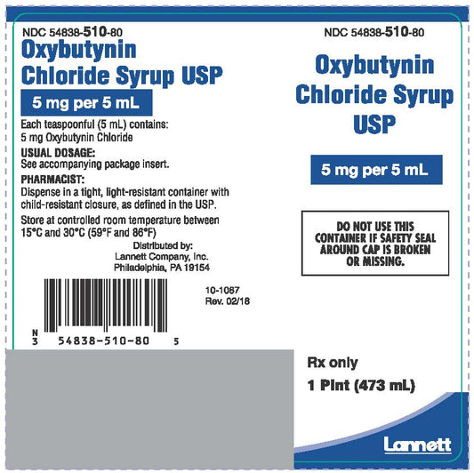 Oxybutynin Chloride Syrup 16 oz