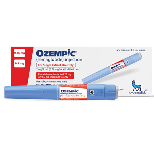Ozempic (Semaglutide Injection) 0.25 mg or 0.5mg Pre-filled Pen 3mL **Refrigerated Item**