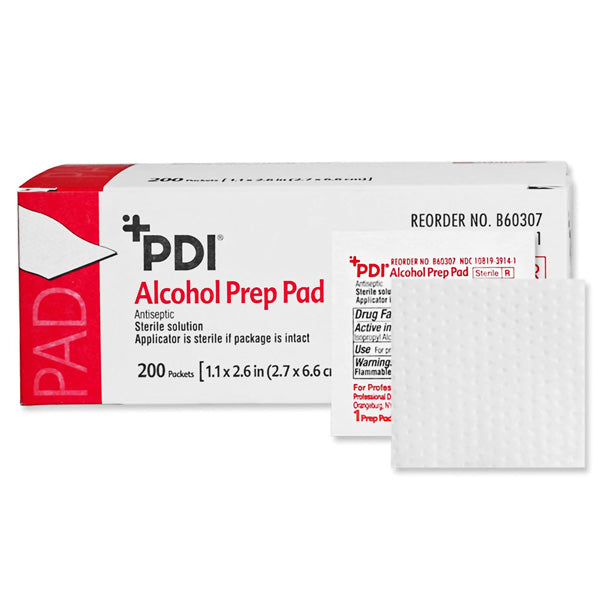 PDI Alcohol Prep Pads, Medium Sterile 200/box – Himkhand