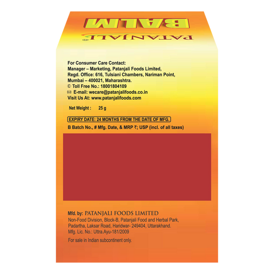 Patanjali Balm - 25 gms