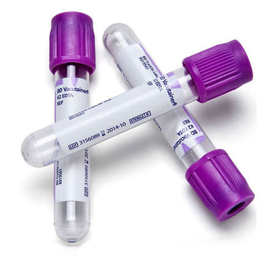 Venous Blood Collection Tubes BD Vacutainer with K2 EDTA Additive, 13 x 75 mm, 4 mL (Lavender), 100/box