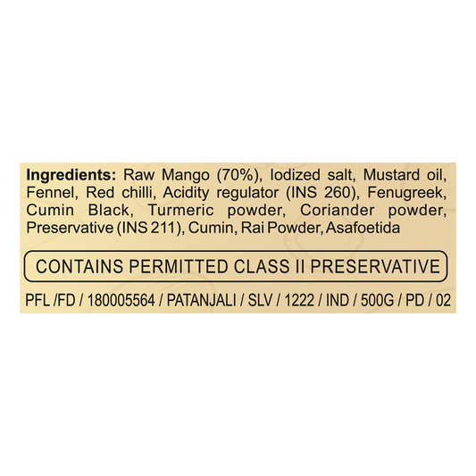 Patanjali Mango Pickle - 500 gms