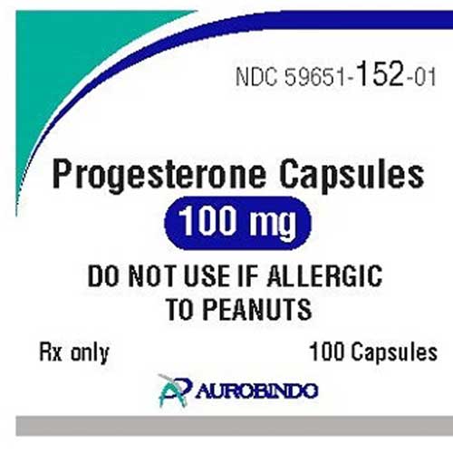 Progesterone 100 mg Capsules 100 Count (RX)