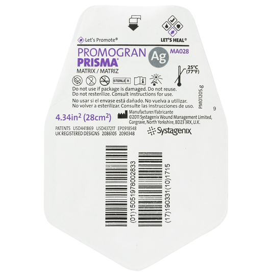Promogran Prisma Matrix Silver Collagen Dressings with 1% Silver Oxide Regenerated Cellulose (ORC) 10/Box