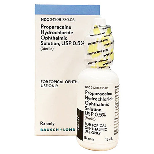 Proparacaine Hydrochloride Ophthalmic Solution 0.15% Eye Drops 15 mL ** Refrigeration Required (RX)