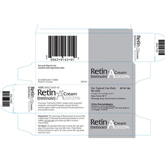 Retin-A Cream 0.025% (Tretinoin) 20 gram (Rx)