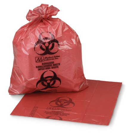 McKesson Infectious Waste 7 to 10 Gallon Red Bags, 24 x 24 Inch, 500 Count