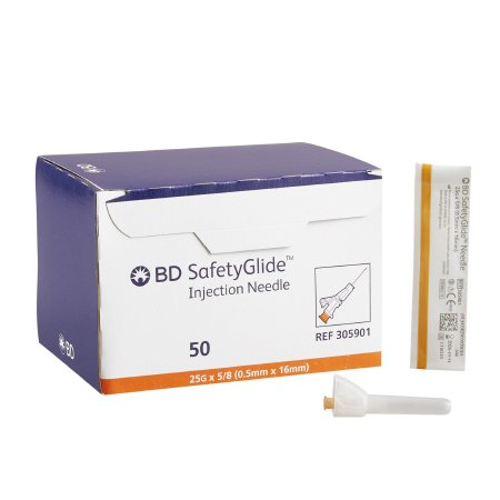 BD Hypodermic Needles 25G x 5/8" SafetyGlide 50/box