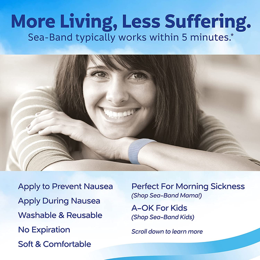 Sea-Band Nausea Relief Acupressure Wristbands for Nausea and Motion Sickness Relief