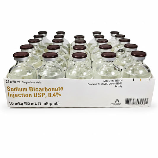 Sodium Bicarbonate Injection 8.4% Hospira 50 mL Vials 25/pack (Rx)