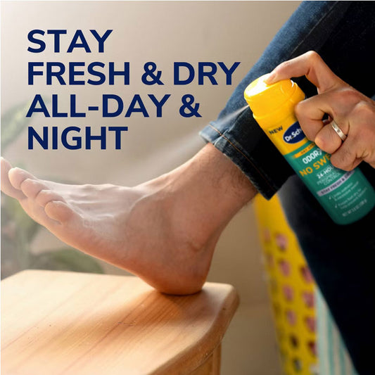Dr. Scholl's Odor X No Sweat Dry Foot Spray 24 Hour Perspiration Control 3.8oz