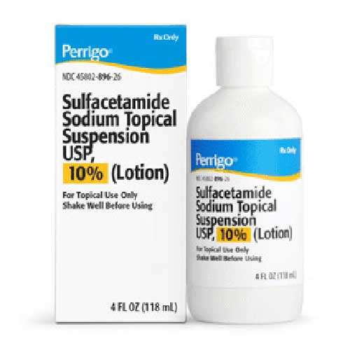 Sulfacetamide Sodium Lotion 10% Topical Suspension for Acne & Rosacea 118 mL
