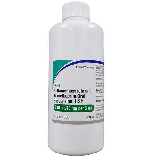 Sulfamethoxazole and Trimethoprim 200 mg /40 mg Per 5 mL Oral Suspension 473 mL (RX)