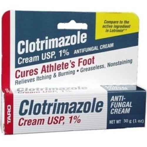 Clotrimazole Cream 1% Topical Athlete's Foot Antifungal and Itching Relief Remedy 30 gram