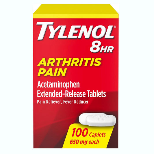 Tylenol 8 Hour Arthritis Acetaminophen Extended-Release Caplets 650 mg, 100 Count