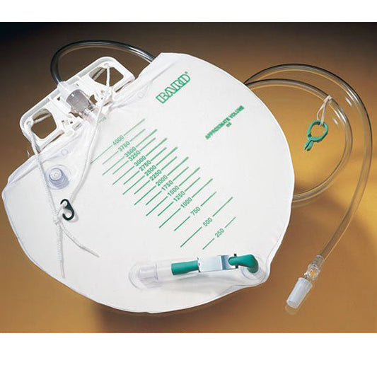 Urinary Drainage Bag, Large Capacity 4000 mL with Anti-Reflux Valve - Bard 153509