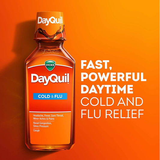 Vicks Dayquil Liquid Severe Cold & Flu Relief Medicine 8 oz
