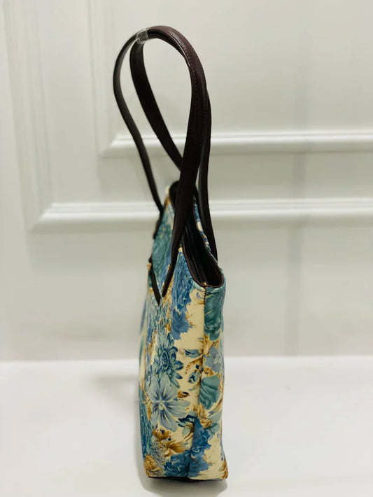 Floral Print 5-in-1 Travel Tote Bag Set Stylish Versatile Everyday Vacation Use