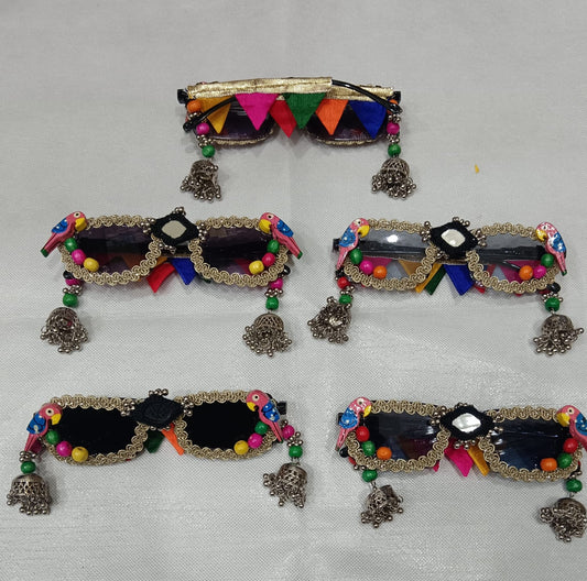 Traditional Navratri Designer Garba Sunglasses | Set Of 10 | Mix Designs