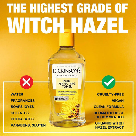 Witch Hazel Pore Perfecting Toner by Dickinson's 237 mL