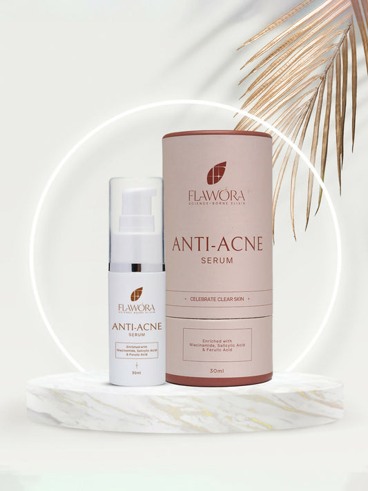 Flawora Anti Acne Serum to reduce Blackheads, Open Pore and D-Tan Lotion for Pigmentation & Tan Removal
