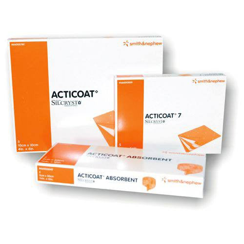 Acticoat 7 Day Antimicrobial Silver Wound Dressings 4 x 5" by Smith & Nephew 5/Box