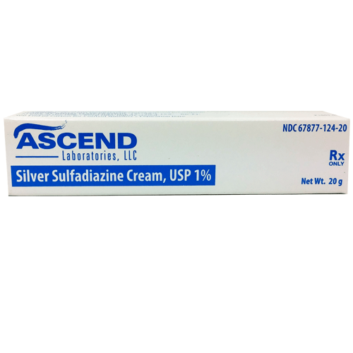 Ascend Silver Sulfadiazine 1% Cream, 20 Gram Tube (Rx)